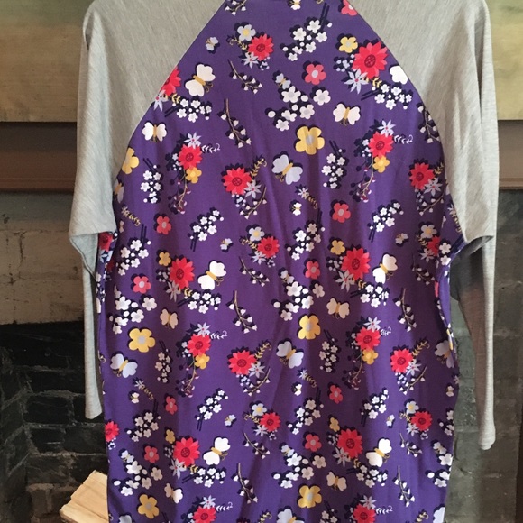 Lularoe Long Sleeve Floral Shirt L - Picture 2 of 4